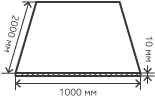 Лист нержавеющий  10х1000х2000 мм.  AISI 304 (08Х18Н10) горячекатаный,  матовый