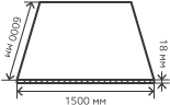 Лист нержавеющий  18х1500х6000 мм.  AISI 409 (08Х13) горячекатаный,  матовый
